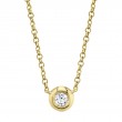 0.05Ct 14K Yellow Gold Diamond Bezel Necklace