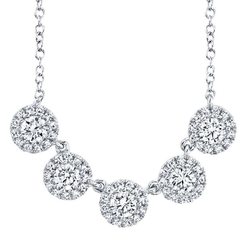 0.53Ct 14K White Gold Diamond Necklace