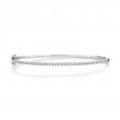 0.73Ct 14K White Gold Diamond Bangle