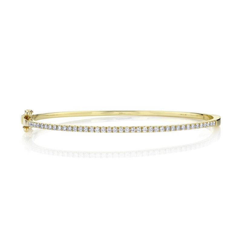 0.62Ct 14K Yellow Gold Diamond Bangle
