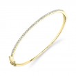 0.62Ct 14K Yellow Gold Diamond Bangle