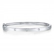 0.38Ct 14K White Gold Diamond Bangle