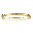0.38Ct 14K Yellow Gold Diamond Bangle