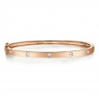 0.38Ct 14K Rose Gold Diamond Bangle