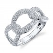 0.55Ct 14K White Gold Diamond Link Ring