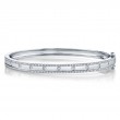 0.62Ct 14K White Gold Diamond Bangle