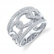 0.61Ct 14K White Gold Diamond Lady'S Link Ring