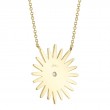 0.43Ct 14K Yellow Gold Diamond Starburst Necklace