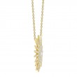 0.43Ct 14K Yellow Gold Diamond Starburst Necklace