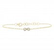 0.04Ct 14K Yellow Gold Diamond Infinity Bracelet