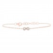 0.04Ct 14K Rose Gold Diamond Infinity Bracelet