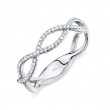 0.19Ct 14K White Gold Diamond Infinity Ring