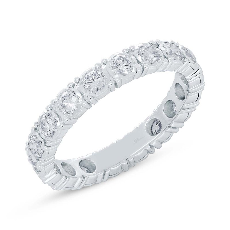 1.15Ct 14K White Gold Diamond Eternity Ring Size 6