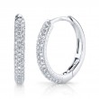 0.21Ct Diamond Pave Hoop Earrings