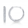0.21Ct Diamond Pave Hoop Earrings