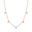 0.19Ct 14K Rose Gold Diamond Necklace