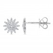 0.24Ct 14K White Gold Diamond Starburst Stud Earrings