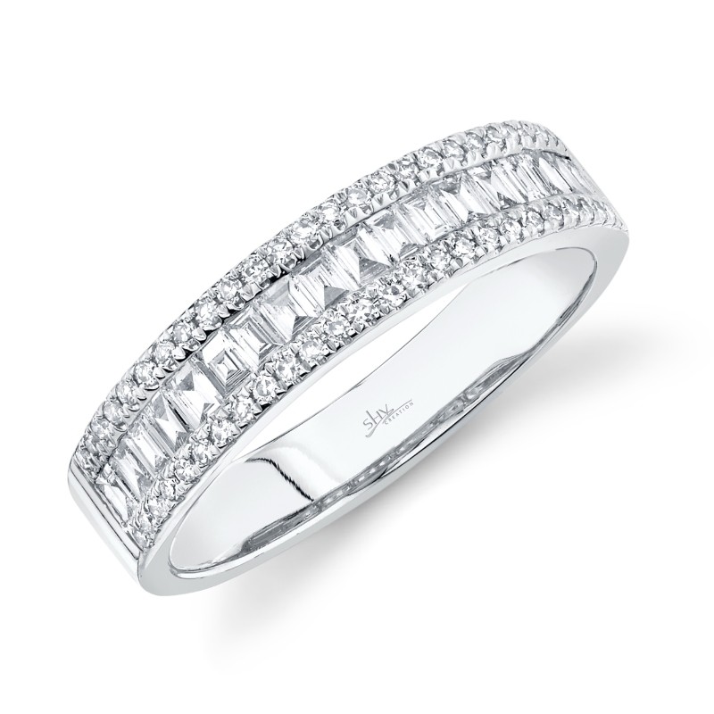 0.55ct 14k White Gold Diamond Baguette Lady's Band
