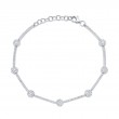 0.88Ct 14K White Gold Diamond Bracelet