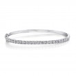 0.69Ct 14K White Gold Diamond Bangle