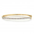 0.69Ct 14K Yellow Gold Diamond Bangle