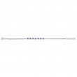 0.21Ct Diamond & 0.53Ct Blue Sapphire 14K White Gold Bracelet