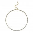 2.49Ct 14K Yellow Gold Diamond Tennis Necklace