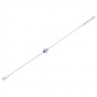 0.09Ct Diamond & 0.08Ct Blue Sapphire 14K White Gold Hamsa Bracelet