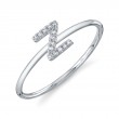 0.05Ct 14K White Gold Diamond Lady's Ring - Initial Z