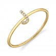 0.03Ct 14K Yellow Gold Diamond Lady's Ring - Initial J