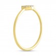 0.04Ct 14K Yellow Gold Diamond Lady's Ring - Initial O