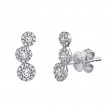0.36Ct 14K White Gold Diamond Stud Earrings
