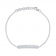 0.40Ct 14K White Gold Diamond Baguette Bar Bracelet