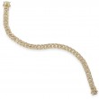 1.69Ct 14K Yellow Gold Diamond Pave Link Bracelet