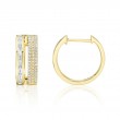 0.58Ct 14K Yellow Gold Diamond Baguette Hoop Earrings