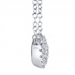0.20Ct-Ctr(Round) 0.05Ct-Side 14K White Gold Diamond Necklace
