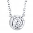 0.20Ct-Ctr(Round) 0.05Ct-Side 14K White Gold Diamond Necklace