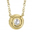 0.20Ct-Ctr(Round) 0.05Ct-Side 14K Yellow Gold Diamond Necklace