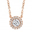 0.20Ct-Ctr(Round) 0.05Ct-Side Diamond Necklace