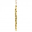 0.29Ct 14K Yellow Gold Diamond Feather Necklace