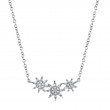 0.09Ct 14K White Gold Diamond Star Necklace