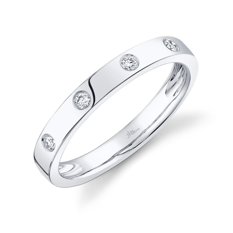 0.07ct 14k White Gold Diamond Lady's Band