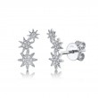0.06Ct 14K White Gold Diamond Star Stud Earrings