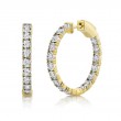 1.06Ct 14K Yellow Gold Diamond Hoop Earrings