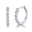 0.11ct 14k White Gold Diamond Huggie Earrings
