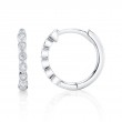 0.11ct 14k White Gold Diamond Huggie Earrings