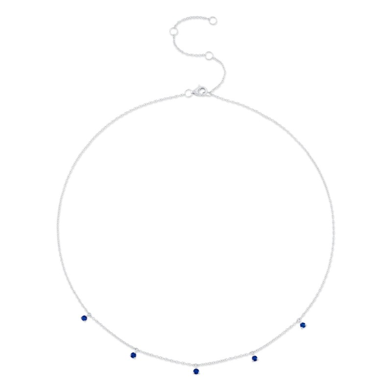 0.35Ct Blue Sapphire Necklace