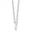 0.05ct 14k White Gold Diamond Pave Heart Necklace