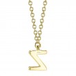 0.04Ct 14K Yellow Gold Diamond Necklace - Initial Z