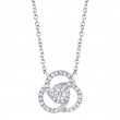0.20Ct 14K White Gold Diamond Love Knot Necklace